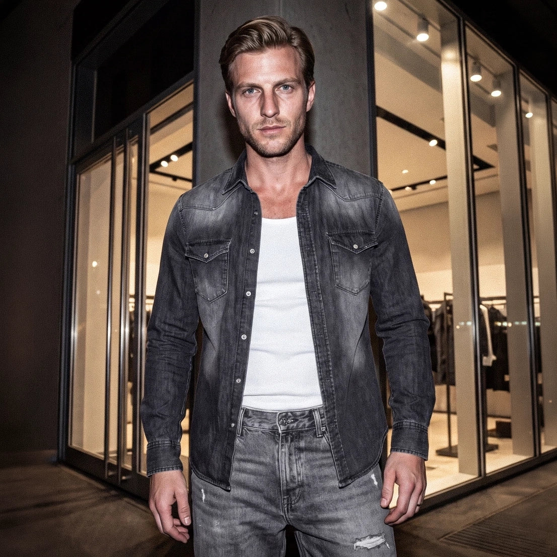 MANSORY Grey Jeans Shirt