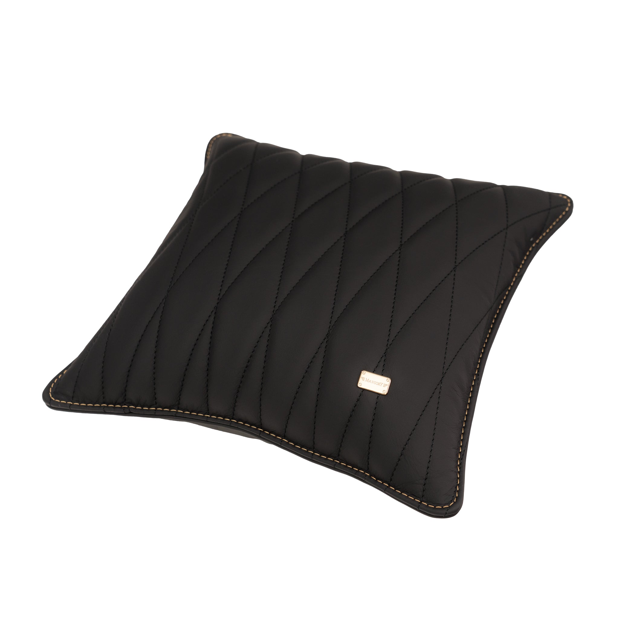 Almohada cosida MANSORY con logotipo dorado