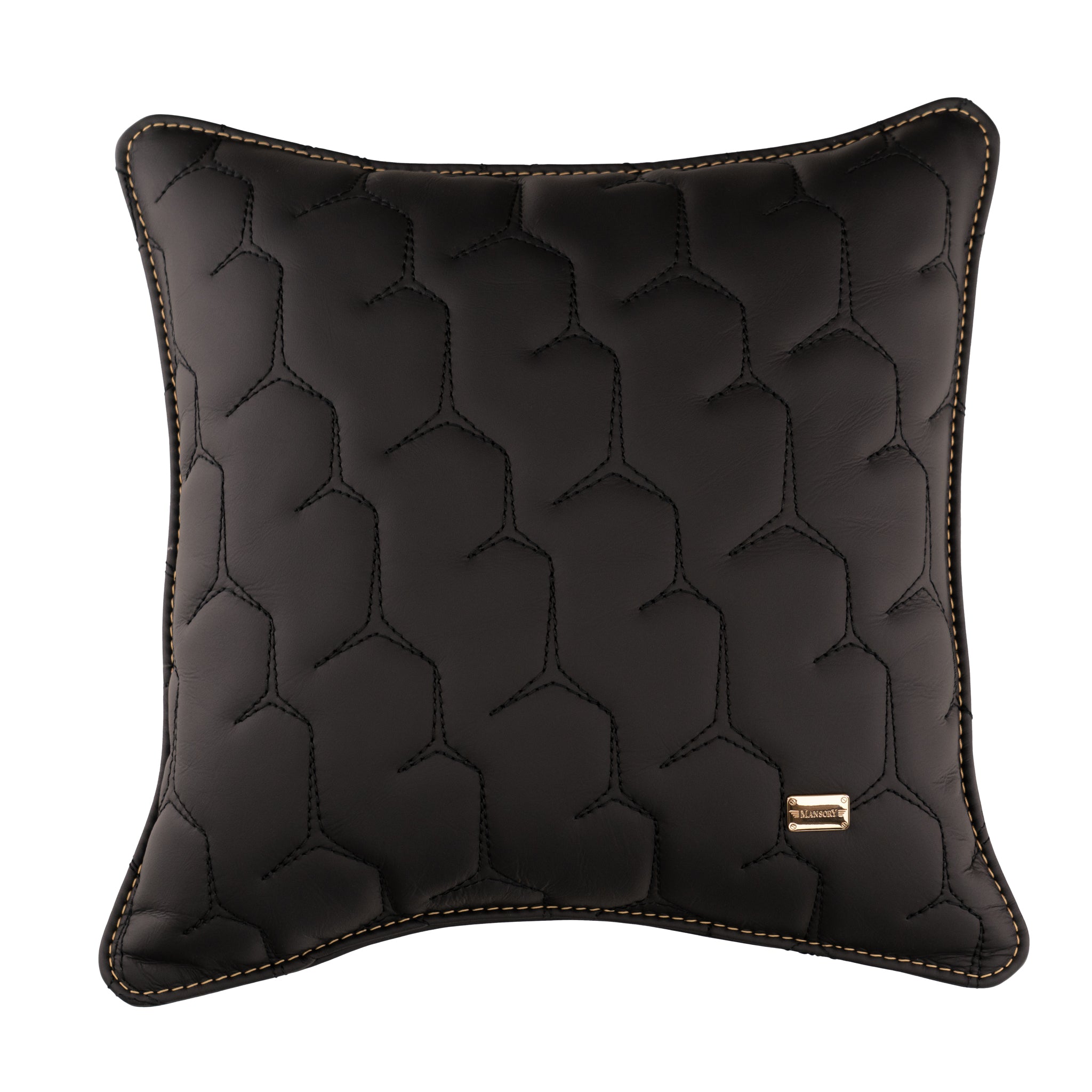 Almohada cosida MANSORY con logotipo dorado