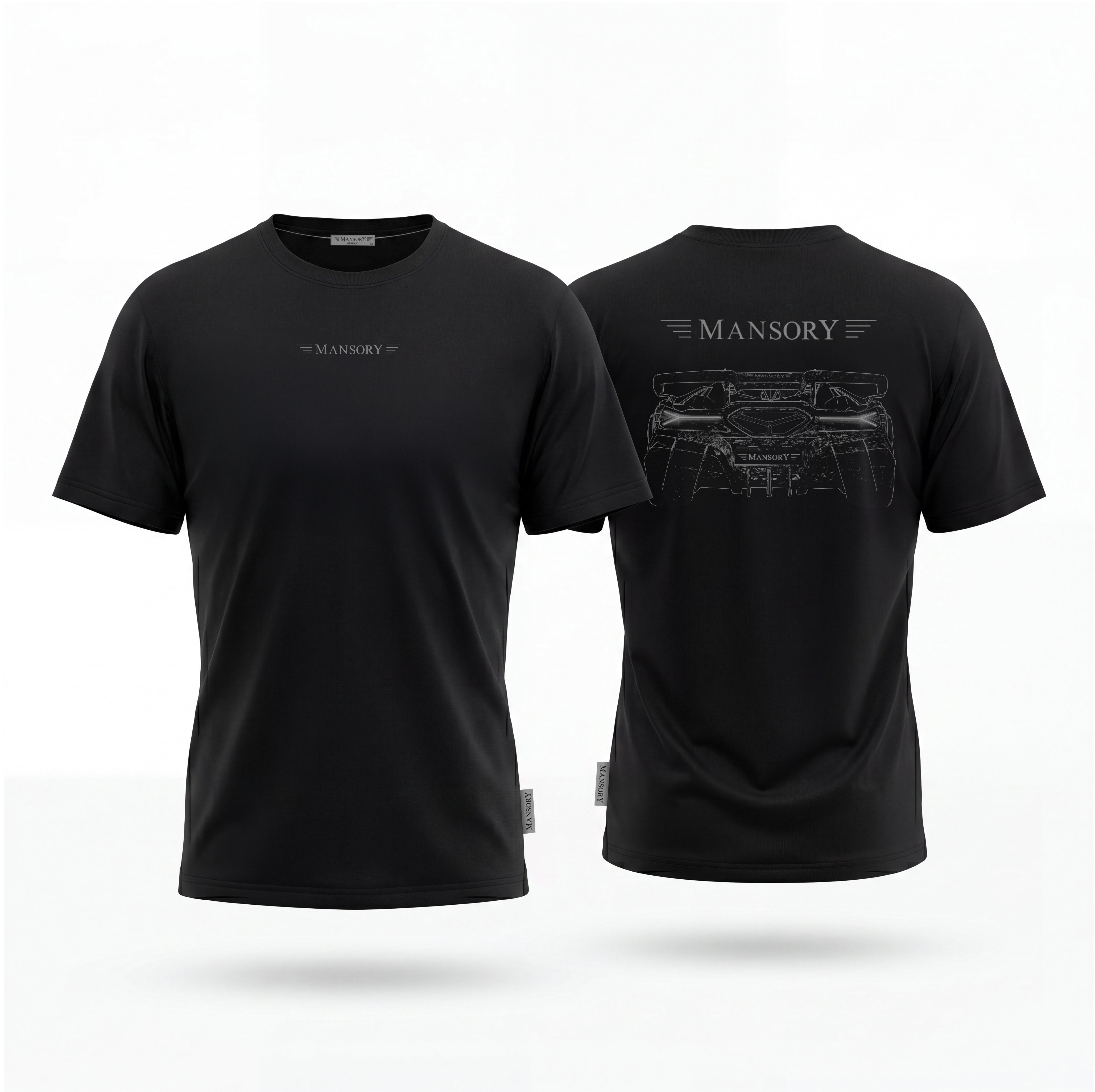 Mansory Lamborghini CarbonadoX Schwarzes T-Shirt