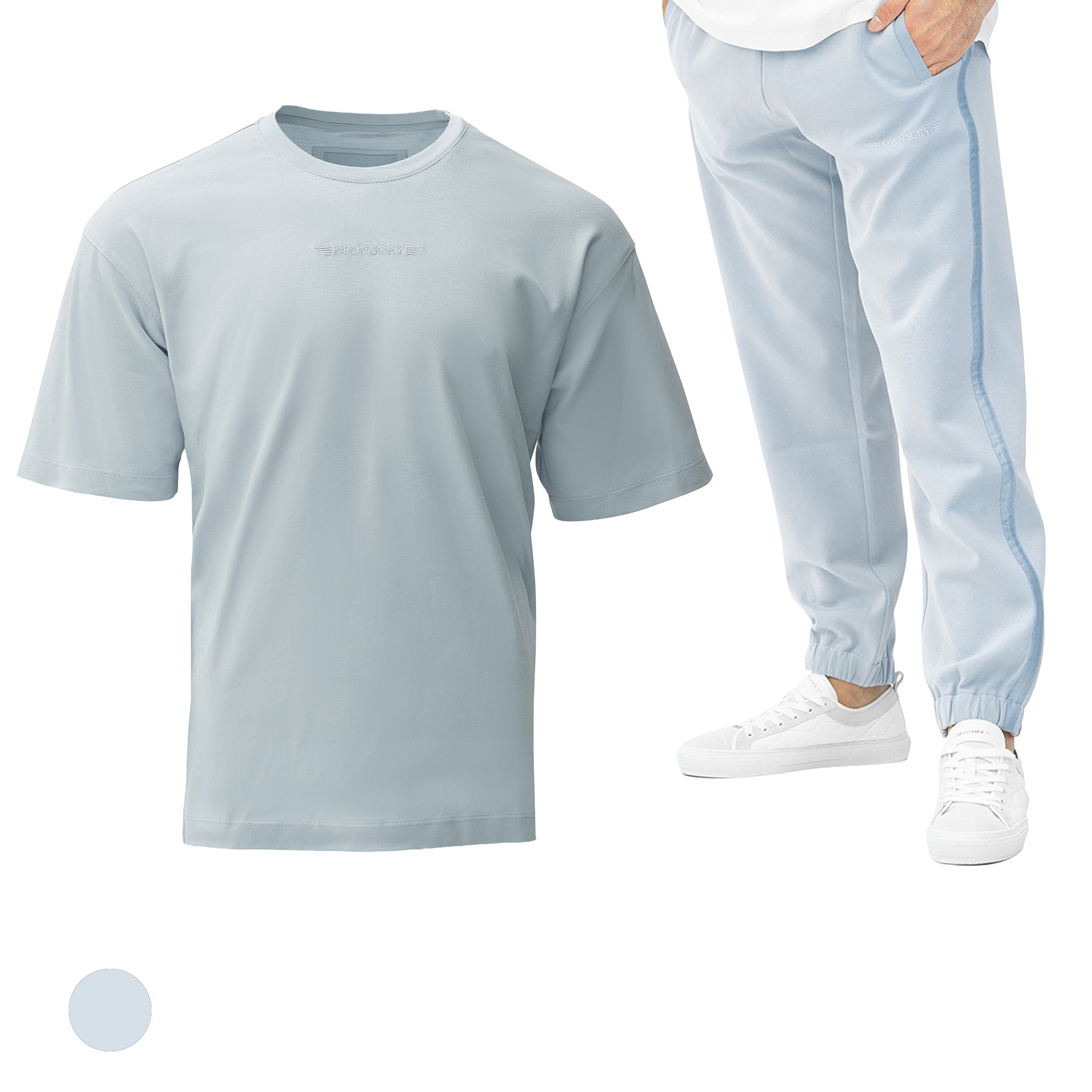 MANSORY T-shirt + Jogger Set (Charles Blue)