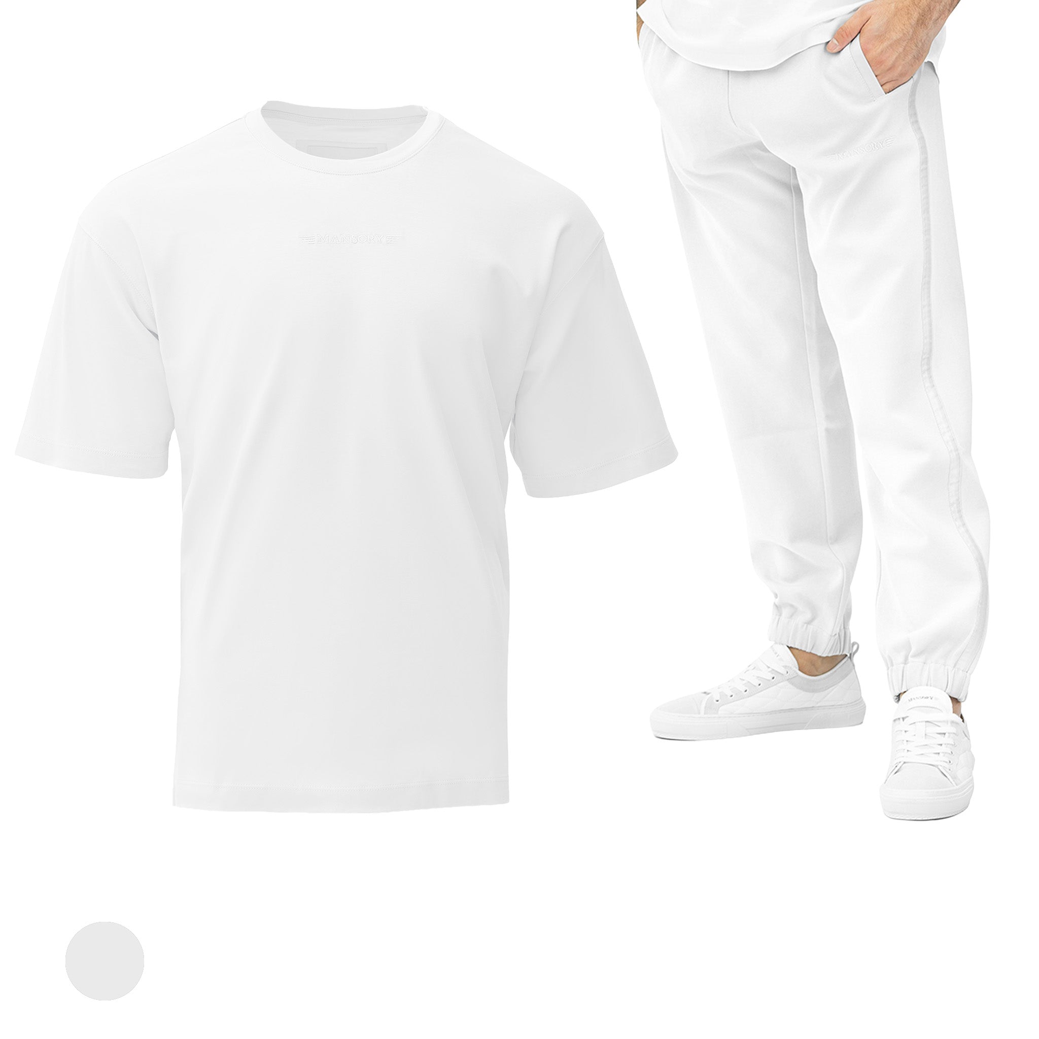 MANSORY T-shirt + Jogger Set (Arctic White)