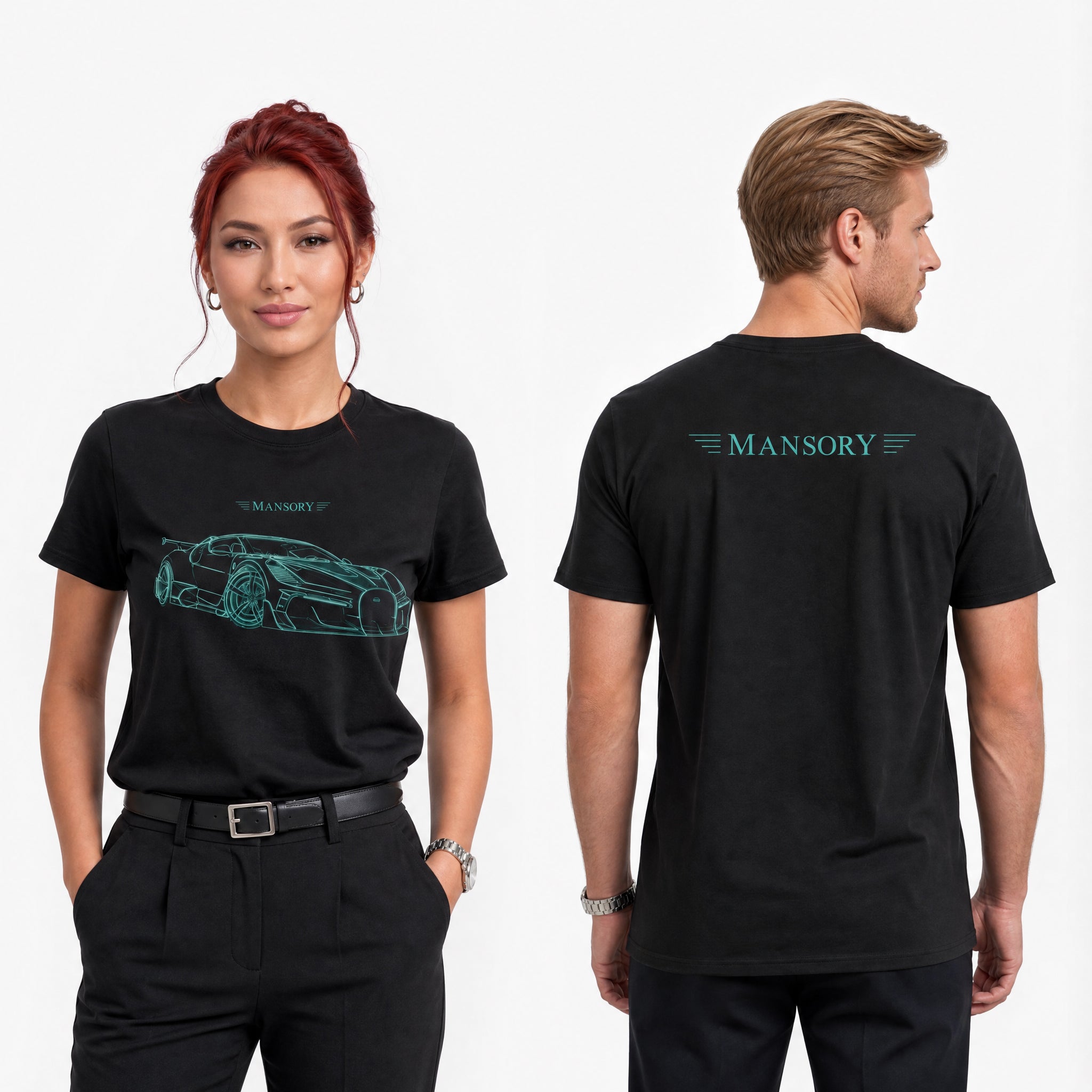 Camiseta Mansory Bugatti Mistral Negra (Delantera)