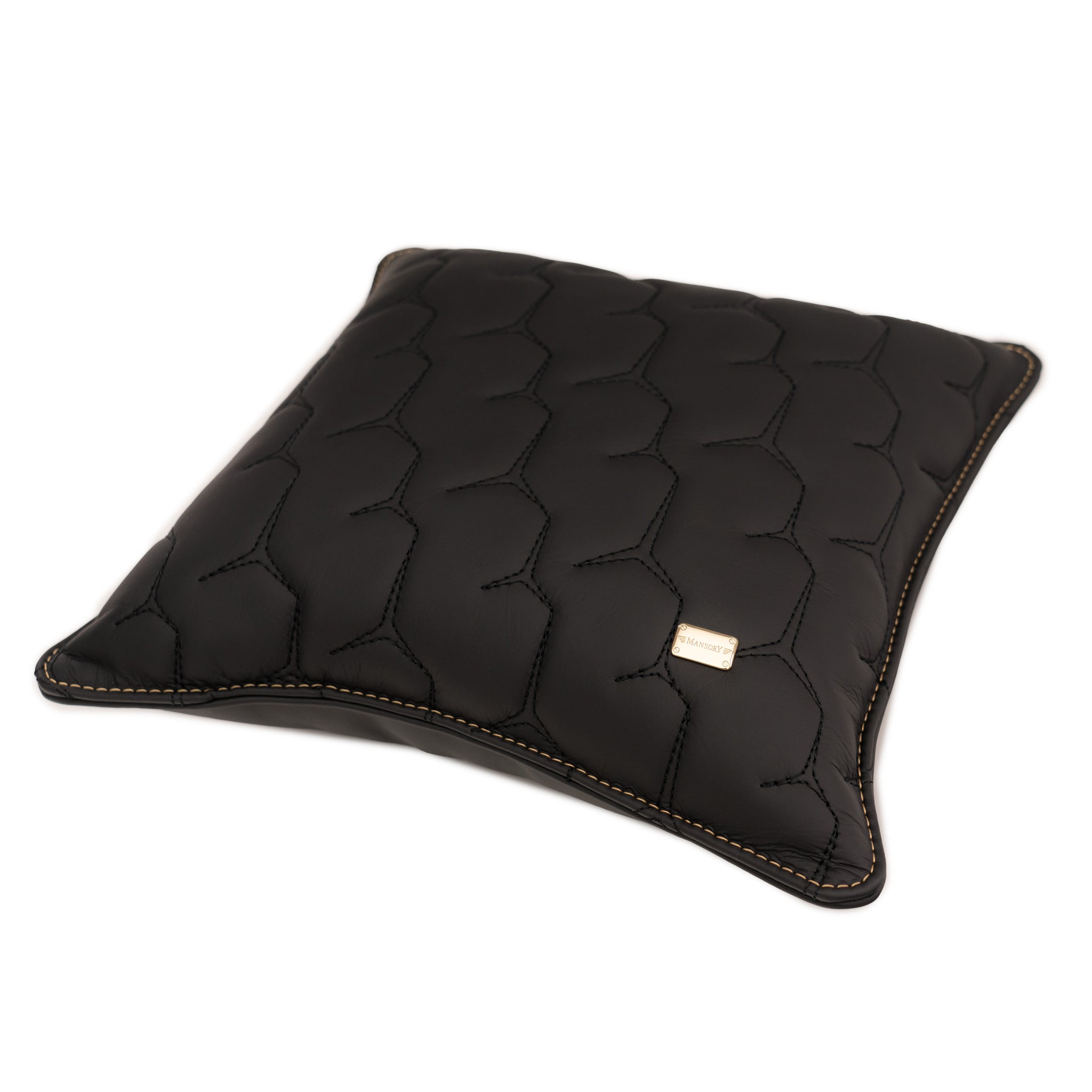 Almohada cosida MANSORY con logotipo dorado