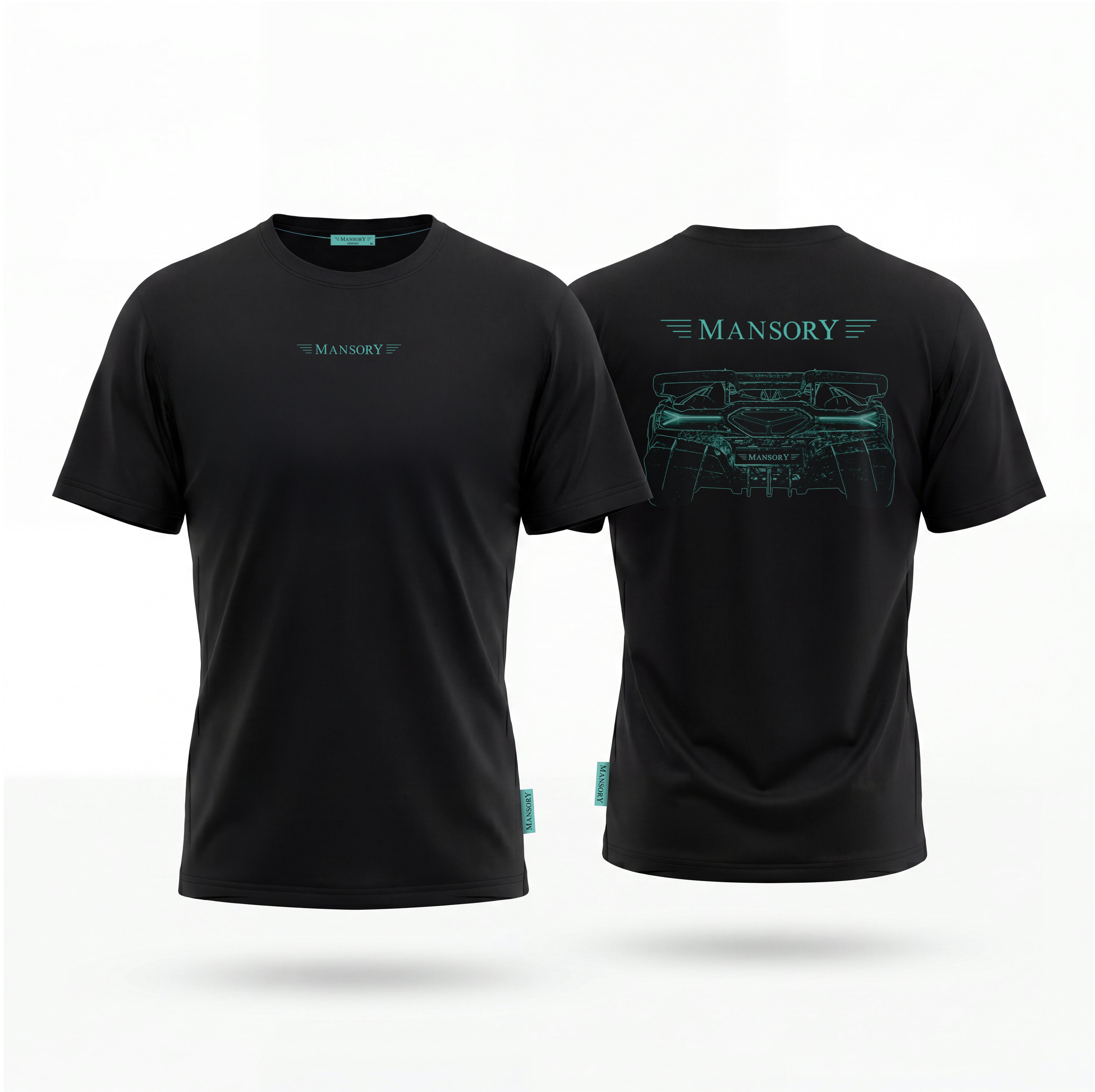 Mansory Lamborghini CarbonadoX Schwarzes T-Shirt