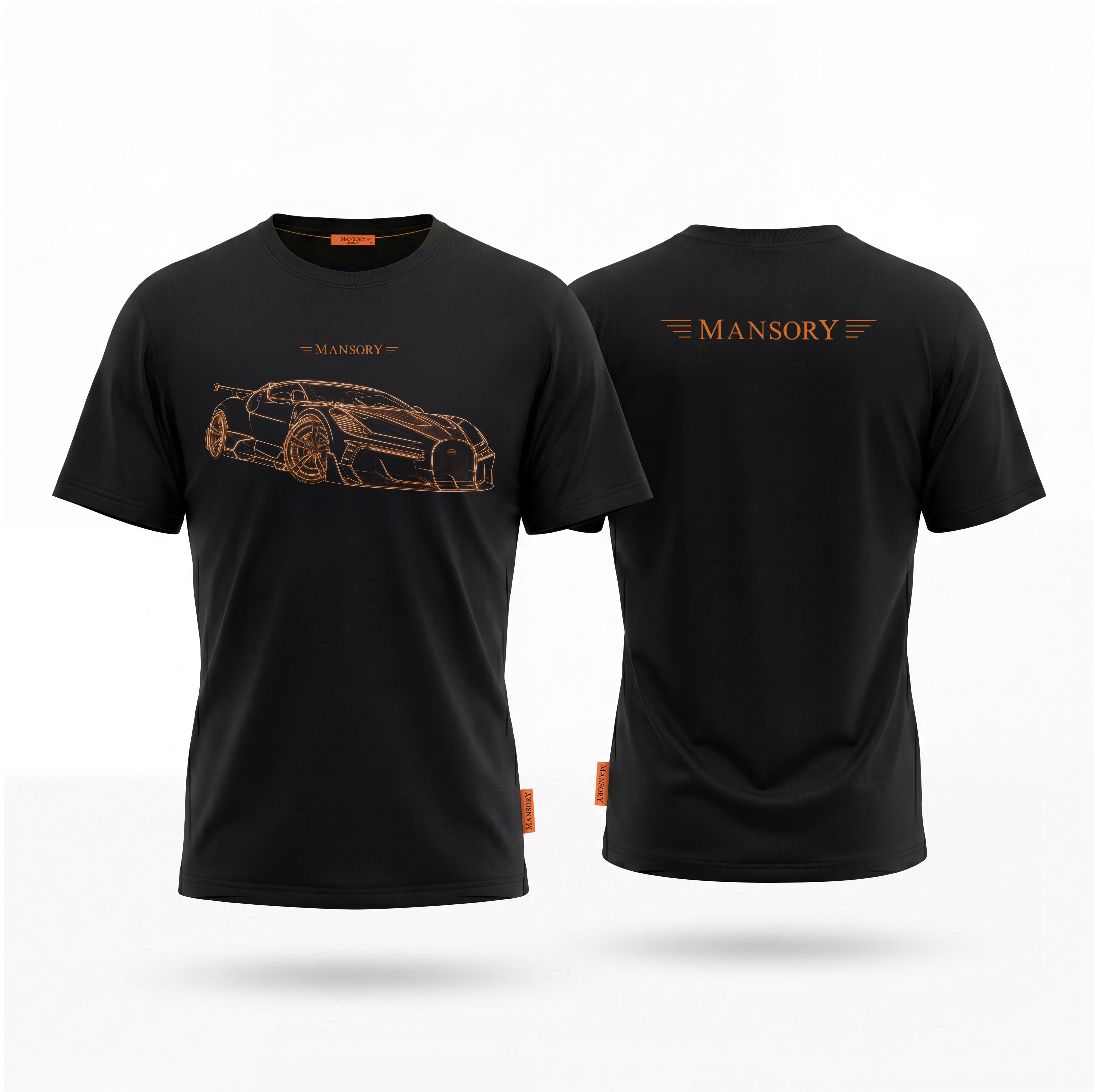 Camiseta Mansory Bugatti Mistral Negra (Delantera)
