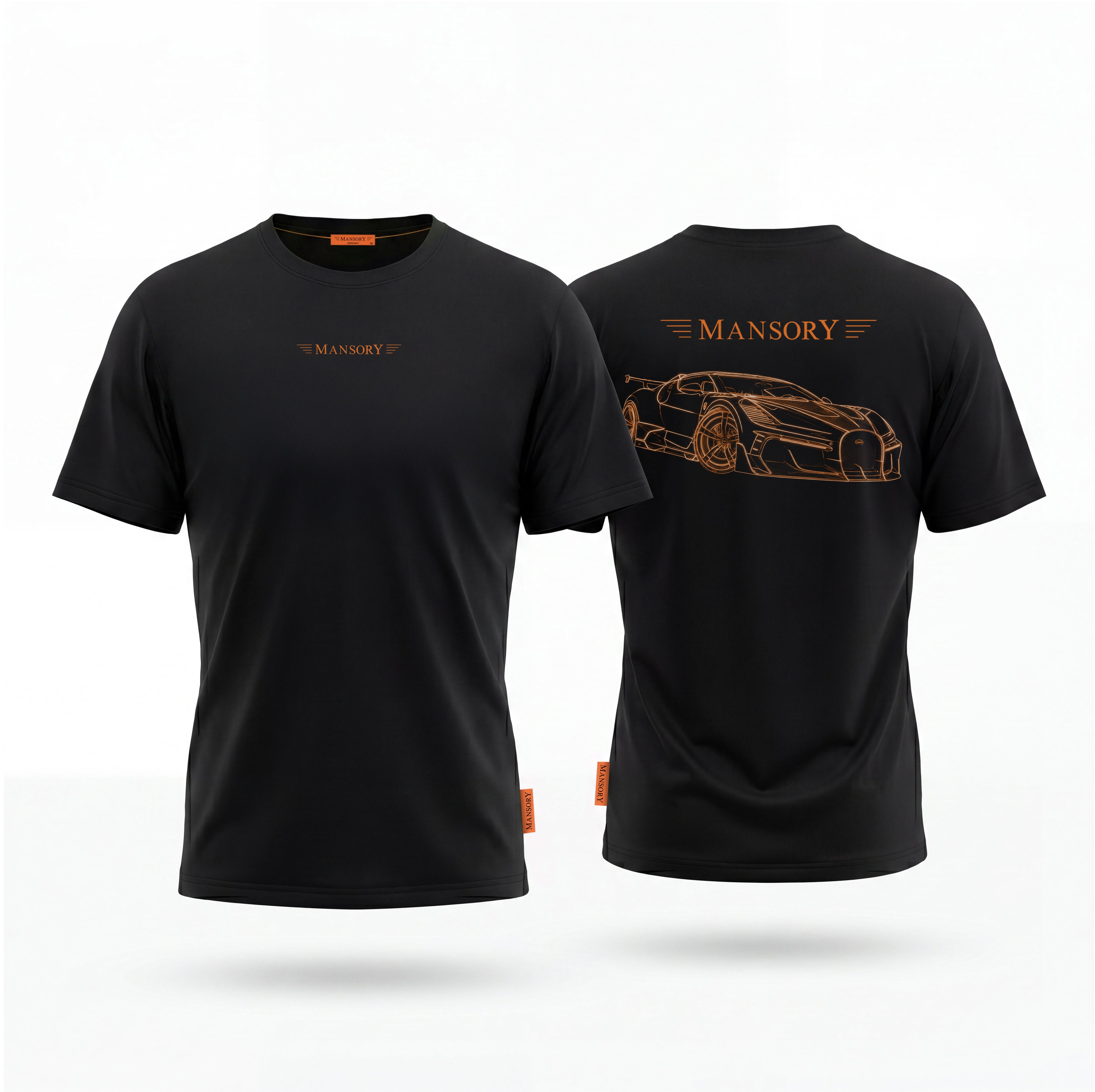 Mansory Bugatti Mistral schwarzes T-Shirt (Rückseite)