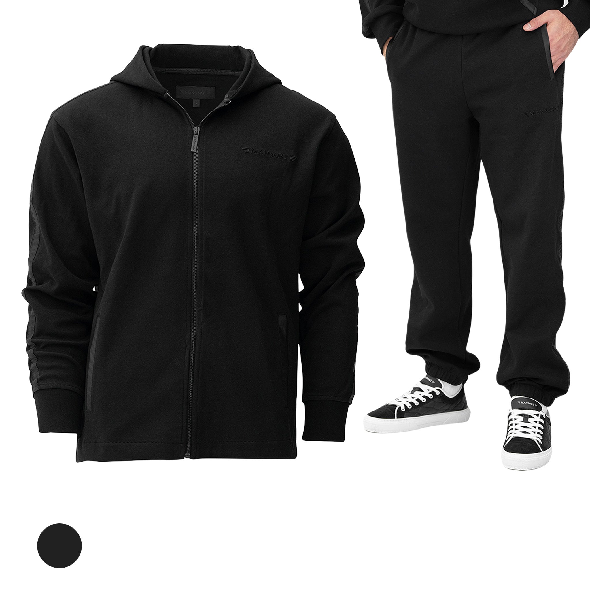 MANSORY Hoodie With Zip + Jogger Set (Infinity Black)