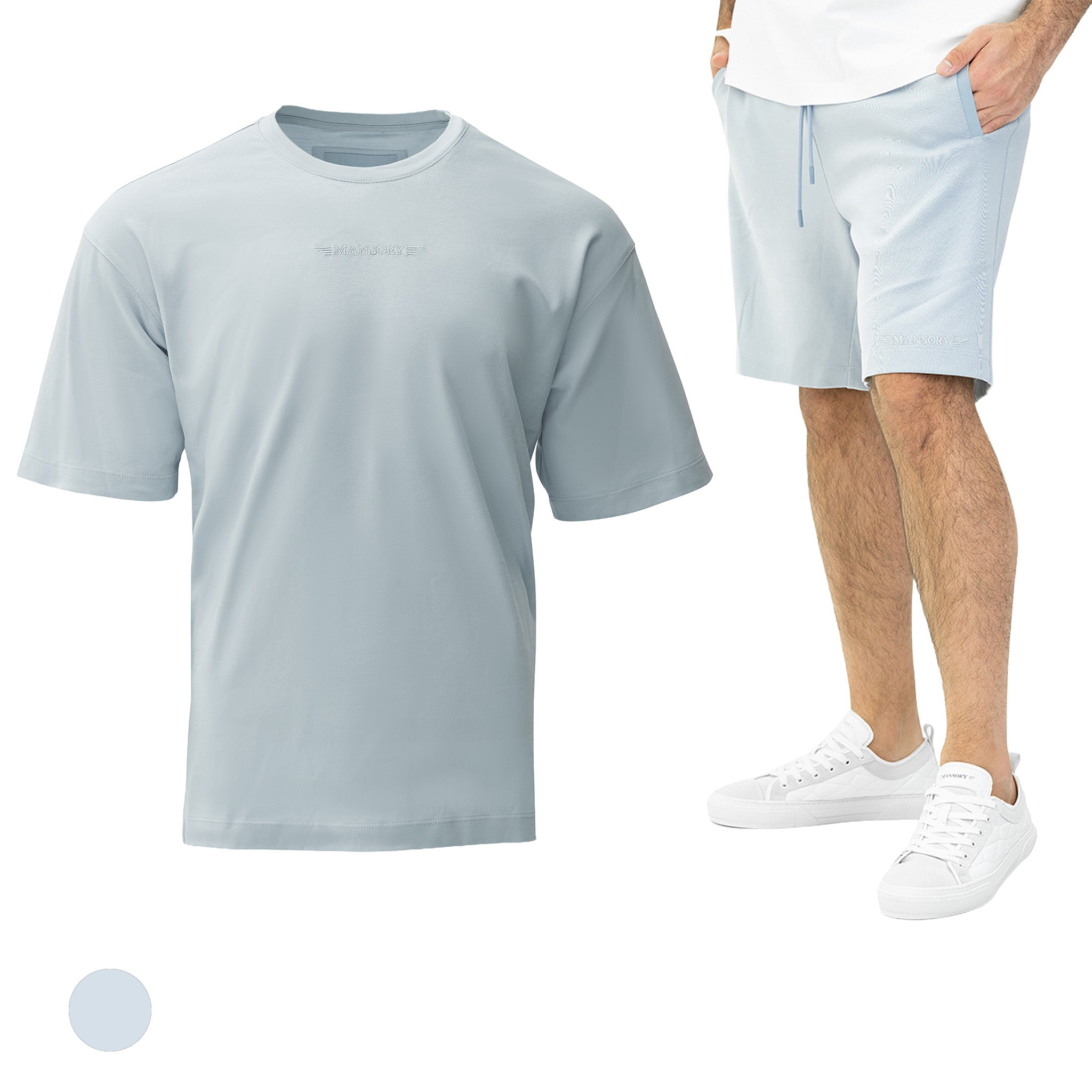 MANSORY T-shirt + Shorts Set (Charles Blue)