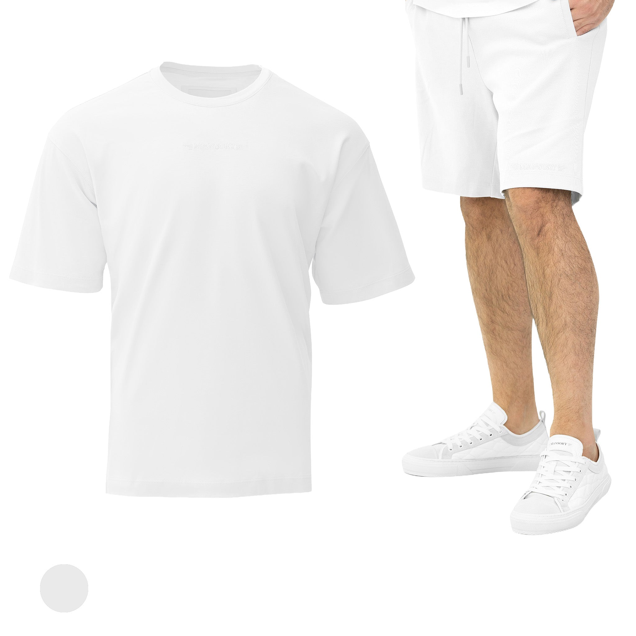 MANSORY T-shirt + Shorts Set (Arctic White)